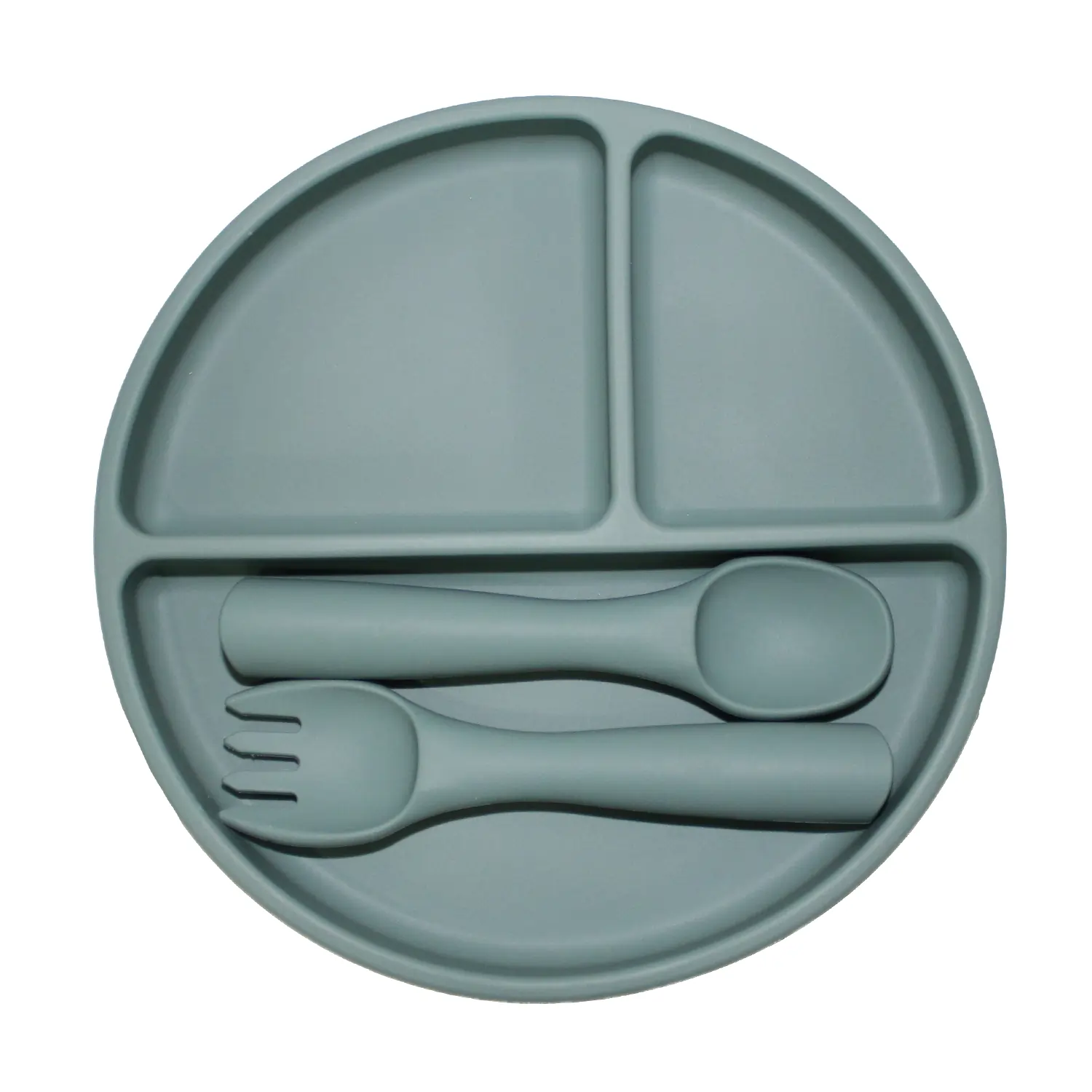 Cold Pine Silicone Round Plate Set