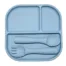 Blue Silicone Square Plate Set