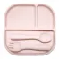 Pink Silicone Square Plate Set